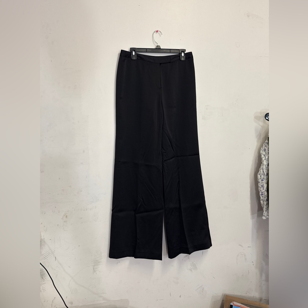 Allen by A.B.S wide leg dress pants satin straight leg trousers